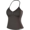 imageAUROLA Influence Longline Strappy Workout Halter Tops for WomenRemovable Cups Padded Bras Impact Gym Yoga Sleeveless TopChestnut Brown