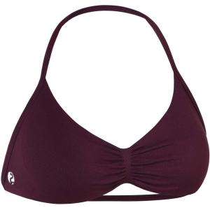 imageAUROLA Influence Strappy Bra Sports Bras for Women Backless Padded Impact Strappy Bra Workout Gym Yoga with Removable CupsBlack Cherry