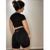 imageAUROLA Intensify Workout Shorts for Women Seamless Scrunch Short Gym Yoga Running Sport Active Exercise Fitness ShortsBlackDark GreenBlack Cherry