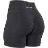 imageAUROLA Serpent Seamless Scrunch Workout Shorts for WomenTummy Control Squat Proof Ribbed Thick Active Gym ShortPackblackDark GreyFog Grey
