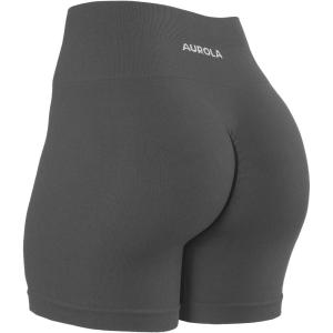 imageAUROLA Dream Collection Women Workout Shorts High Waist Gym Shorts Scrunch Butt Seamless Athletic ShortsCoal Grey