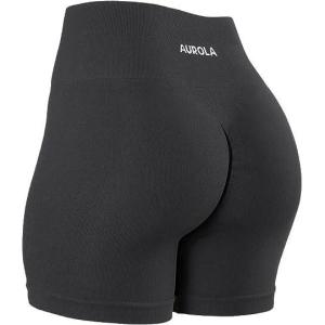 imageAUROLA Dream Collection Women Workout Shorts High Waist Gym Shorts Scrunch Butt Seamless Athletic ShortsDark Grey