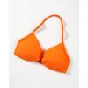 imageAUROLA Influence Adjustable Strappy Sports Bras for WomenLow Support Seamless Backless Padded Straps Impact Yoga Gym BraPersimmon Orange