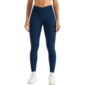 imageAUROLA Influence Crossover Waistband Workout Leggings for Women Seamless High Waist Athletic Scrunch Butt Gym Yoga PantsEnsign Blue