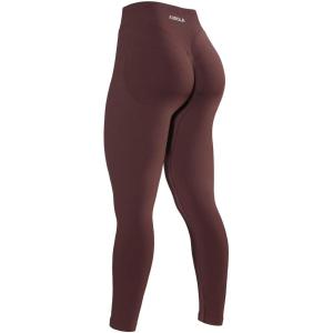 imageAUROLA Influence Workout Leggings for Women Seamless Compression Tummy Control Leggings Mid Rise Yoga PantsCinnamon