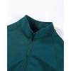 image:imageAUROLA Influence Athletic Workout Jacket for Women Lightweight Slim Fit Full Zip Running Yoga Sports Jacket with Thumb HolesDeep Teal