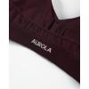 image:imageAUROLA Influence Halter Backless VNeck Sports Bra for Women OpenBack Padded Yoga Workout Crop Top with Adjustable StrapsBlack Cherry