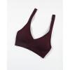 image:imageAUROLA Influence Halter Backless VNeck Sports Bra for Women OpenBack Padded Yoga Workout Crop Top with Adjustable StrapsBlack Cherry