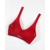 image:imageAUROLA Influence Halter Backless VNeck Sports Bra for Women OpenBack Padded Yoga Workout Crop Top with Adjustable StrapsChili Red
