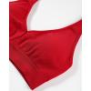 image:imageAUROLA Influence Halter Backless VNeck Sports Bra for Women OpenBack Padded Yoga Workout Crop Top with Adjustable StrapsChili Red