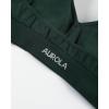 image:imageAUROLA Influence Halter Backless VNeck Sports Bra for Women OpenBack Padded Yoga Workout Crop Top with Adjustable StrapsEden Green