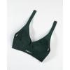 image:imageAUROLA Influence Halter Backless VNeck Sports Bra for Women OpenBack Padded Yoga Workout Crop Top with Adjustable StrapsEden Green