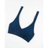 image:imageAUROLA Influence Halter Backless VNeck Sports Bra for Women OpenBack Padded Yoga Workout Crop Top with Adjustable StrapsEnsign Blue
