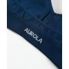 image:imageAUROLA Influence Halter Backless VNeck Sports Bra for Women OpenBack Padded Yoga Workout Crop Top with Adjustable StrapsEnsign Blue