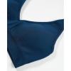 image:imageAUROLA Influence Halter Backless VNeck Sports Bra for Women OpenBack Padded Yoga Workout Crop Top with Adjustable StrapsEnsign Blue