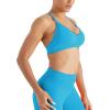 image:imageAUROLA Mercury Workout Sports Bras Women Athletic Removable Padded Backless Strapy Minimal Crop TopBlackblue Danubeklein Blue
