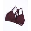 image:imageAUROLA Mercury Workout Sports Bras Women Athletic Removable Padded Backless Strapy Minimal Crop TopDark Blackchestnut Brownfig