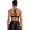 image:imageAUROLA Mercury Workout Sports Bras Women Athletic Removable Padded Backless Strapy Minimal Crop TopDark Blackglacier Greychinese Red