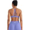 image:imageAUROLA Mercury Workout Sports Bras Women Athletic Removable Padded Backless Strapy Minimal Crop TopDark Blackjacarandapink