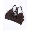 image:imageAUROLA Mercury Workout Sports Bras Women Athletic Removable Padded Backless Strapy Minimal Crop TopJava Coffee