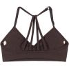 image:imageAUROLA Mercury Workout Sports Bras Women Athletic Removable Padded Backless Strapy Minimal Crop TopJava Coffee