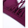 image:imageAUROLA Mercury Workout Sports Bras Women Athletic Removable Padded Backless Strapy Minimal Crop TopMagenta