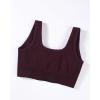 image:imageAUROLA Power Womens Square Back Basic Sports Bra  Square Neck Padded Low Impact Yoga Bra Workout Crop TopBlack Cherry