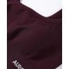 image:imageAUROLA Power Womens Square Back Basic Sports Bra  Square Neck Padded Low Impact Yoga Bra Workout Crop TopBlack Cherry