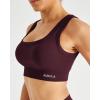 image:imageAUROLA Power Womens Square Back Basic Sports Bra  Square Neck Padded Low Impact Yoga Bra Workout Crop TopBlack Cherry
