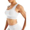image:imageAUROLA Power Womens Square Back Basic Sports Bra  Square Neck Padded Low Impact Yoga Bra Workout Crop TopBlanc De Blanc