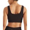 image:imageAUROLA Power Womens Square Back Basic Sports Bra  Square Neck Padded Low Impact Yoga Bra Workout Crop TopChocolate Torte