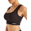 image:imageAUROLA Power Womens Square Back Basic Sports Bra  Square Neck Padded Low Impact Yoga Bra Workout Crop TopChocolate Torte