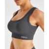image:imageAUROLA Power Womens Square Back Basic Sports Bra  Square Neck Padded Low Impact Yoga Bra Workout Crop TopDark Grey