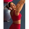 image:imageAUROLA Power Womens Square Back Basic Sports Bra  Square Neck Padded Low Impact Yoga Bra Workout Crop TopFlame Red