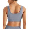 image:imageAUROLA Power Womens Square Back Basic Sports Bra  Square Neck Padded Low Impact Yoga Bra Workout Crop TopFog Grey
