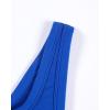 image:imageAUROLA Power Womens Square Back Basic Sports Bra  Square Neck Padded Low Impact Yoga Bra Workout Crop TopKlein Blue