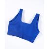 image:imageAUROLA Power Womens Square Back Basic Sports Bra  Square Neck Padded Low Impact Yoga Bra Workout Crop TopKlein Blue