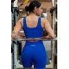 image:imageAUROLA Power Womens Square Back Basic Sports Bra  Square Neck Padded Low Impact Yoga Bra Workout Crop TopKlein Blue