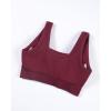 image:imageAUROLA Power Womens Square Back Basic Sports Bra  Square Neck Padded Low Impact Yoga Bra Workout Crop TopMagenta
