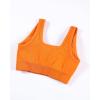 image:imageAUROLA Power Womens Square Back Basic Sports Bra  Square Neck Padded Low Impact Yoga Bra Workout Crop TopPersimmon Orange
