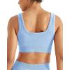 image:imageAUROLA Power Womens Square Back Basic Sports Bra  Square Neck Padded Low Impact Yoga Bra Workout Crop TopSky Light