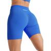 image:imageAUROLA Power Workout Shorts for Women Tummy Control Squat Proof Ribbed Thick Seamless Scrunch Active ShortKlein Blue