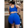 image:imageAUROLA Power Workout Shorts for Women Tummy Control Squat Proof Ribbed Thick Seamless Scrunch Active ShortKlein Blue