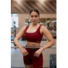 image:imageAUROLA Power Workout Shorts for Women Tummy Control Squat Proof Ribbed Thick Seamless Scrunch Active ShortMaroon