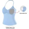 image:imageAUROLA Womens Influence Longline Strappy Halter Workout Tank TopAiry Blue