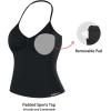 image:imageAUROLA Womens Influence Longline Strappy Halter Workout Tank TopBlack