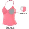 image:imageAUROLA Womens Influence Longline Strappy Halter Workout Tank TopBubblegum