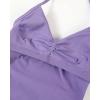 image:imageAUROLA Womens Influence Longline Strappy Halter Workout Tank TopChalk Violet
