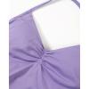image:imageAUROLA Womens Influence Longline Strappy Halter Workout Tank TopChalk Violet