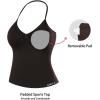 image:imageAUROLA Womens Influence Longline Strappy Halter Workout Tank TopCoffee
